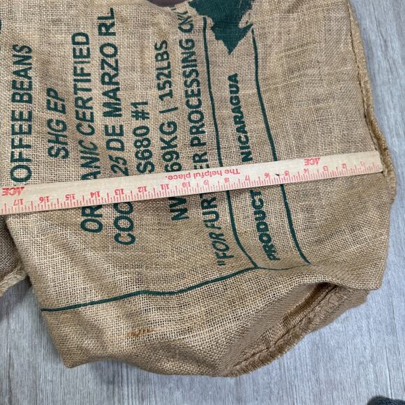 Portland Coffee Roasters The Elm Project Burlap Tote Bags Lined - Picture 4 of 7